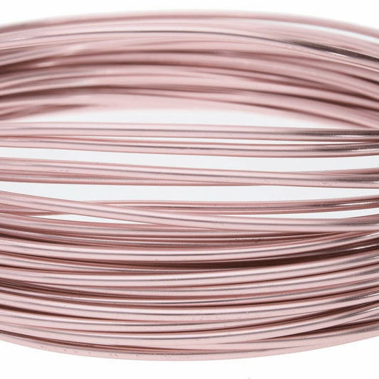 BeadSmith Anodized Aluminum Wire: Rose Gold, 12 Gauge (2mm), 39 Feet