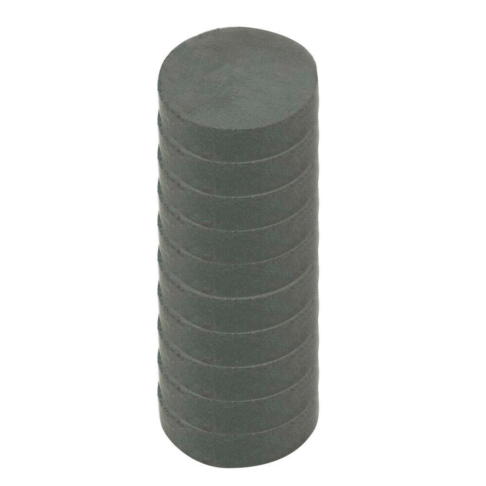 Ceramic Disc Magnets, Dark Grey, 1/2 inch, 10 pcs