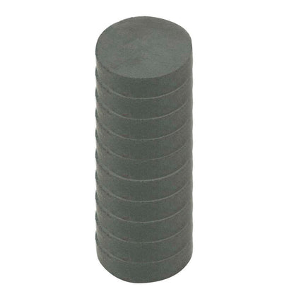Ceramic Disc Magnets, Dark Grey, 1/2 inch, 10 pcs