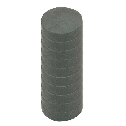 Ceramic Disc Magnets, Dark Grey, 1/2 inch, 10 pcs