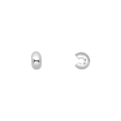 Crimp Covers, Smooth, 5mm, 10 pcs – Silver, Gold, Copper, or Gun Metal