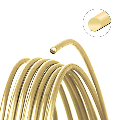 Beadsmith Champagne Gold Round Wrapping Wire, 20 Gauge (0.81mm), 6 yd