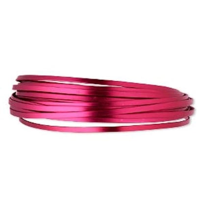 Anodized Aluminum Flat Wrapping Wire, 16 Gauge, 18 Feet