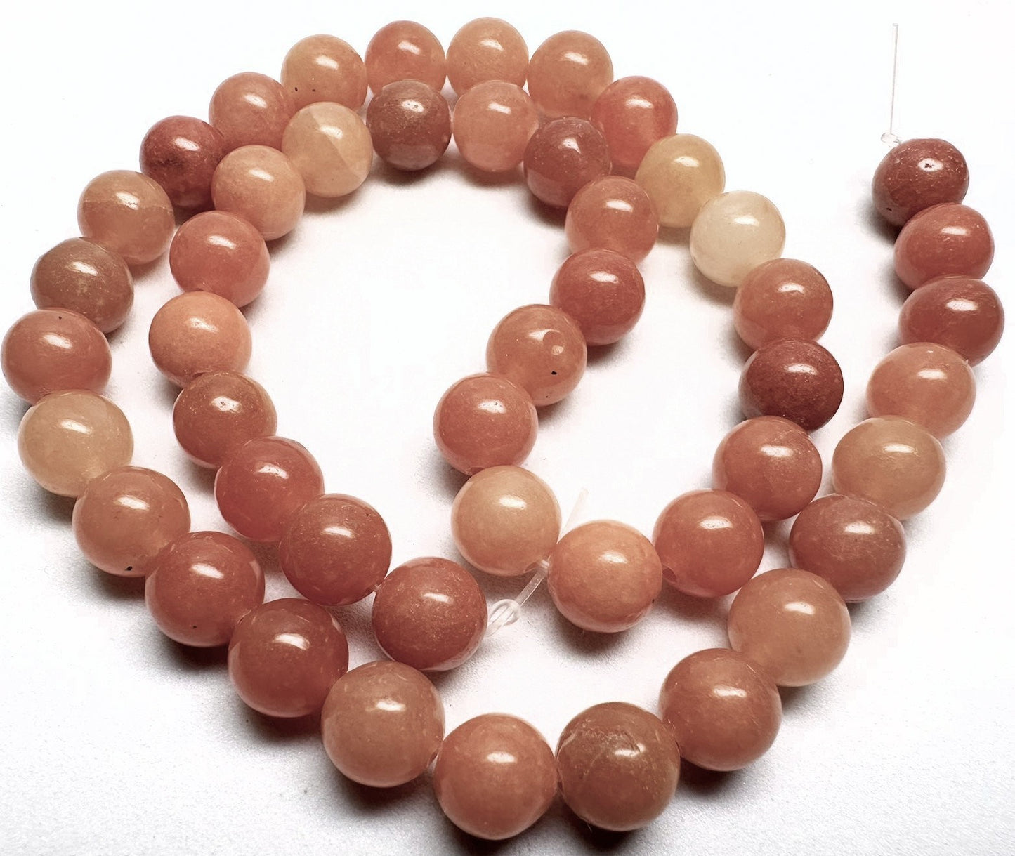 Natural Red Aventurine Round Beads with 0.5-1.5mm Hole, 1 Strand