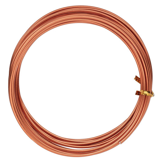 Copper Anodized Aluminum Wire, 10 Gauge (2.5mm), 18 Feet