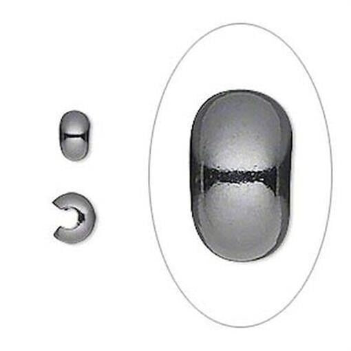 Plated Brass Smooth Crimp Covers 5mm, 100 pcs