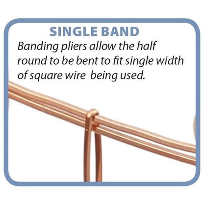 Beadalon Wire Banding Pliers with Specially Formed Jaws for 20 & 21 Gauge