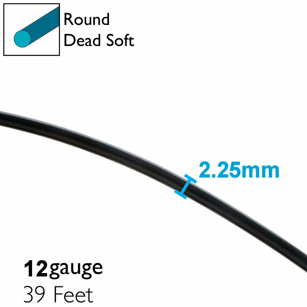 BeadSmith Anodized Aluminum Wire 12 Gauge - 39 Feet