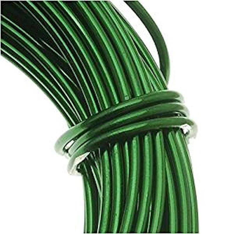 BeadSmith Kelly Green Aluminum Dead Soft Wire, 18 Gauge, 39 Feet