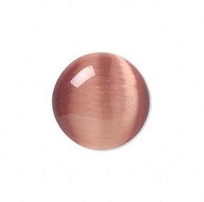 Cat's Eye Fiber Optic Glass Cabochons, Flat Back Round, 10mm to 20mm