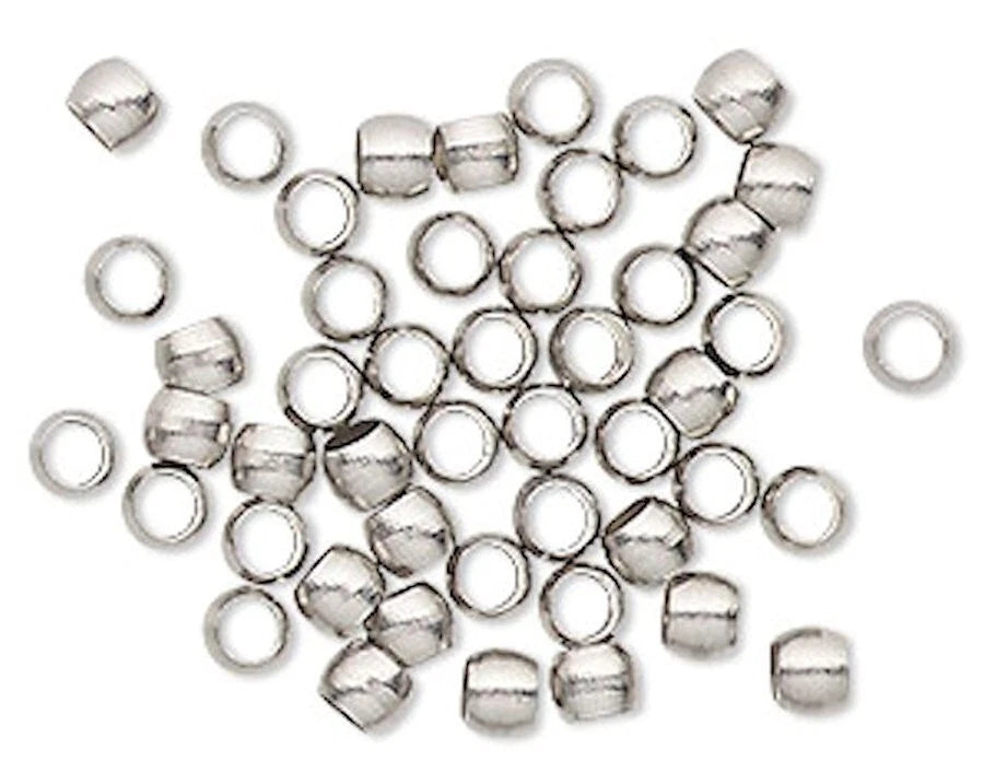 Stainless Steel Crimp Beads, 2mm, 50 pcs