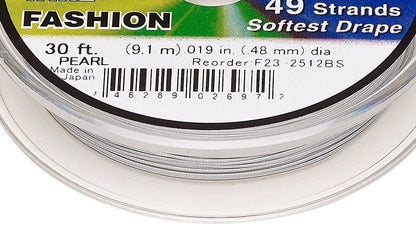 Accu-Flex Beading Wire, Pearl, 0.019 inch, 49 Strand, 30 ft Spool