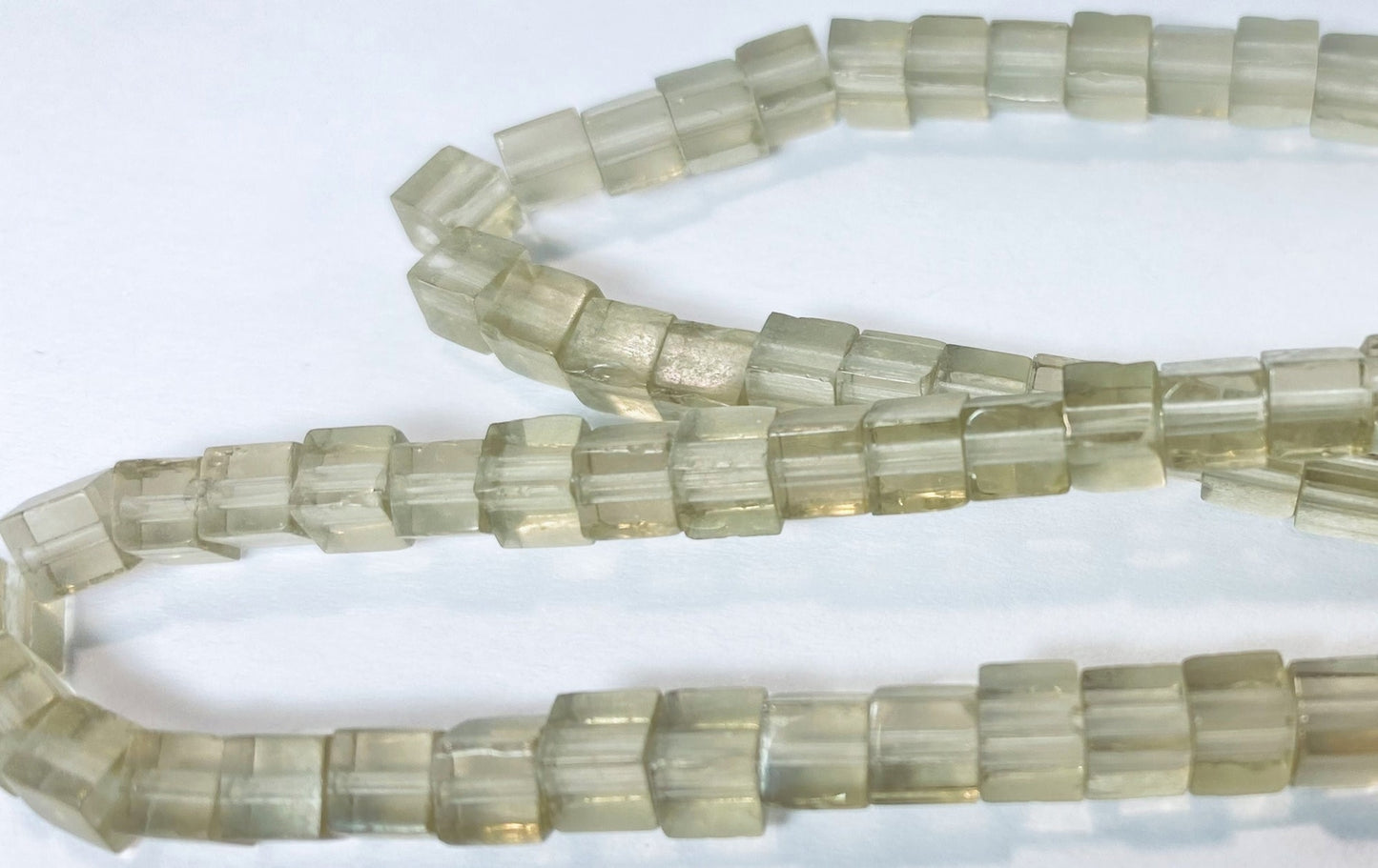 Transparent Smoke Grey Glass Cube Beads, 4-5mm, 1 Strand (approx. 88)