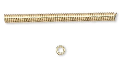 Gold Plated Brass Coil Tube Spacer Beads, 25x2mm, 100 pcs