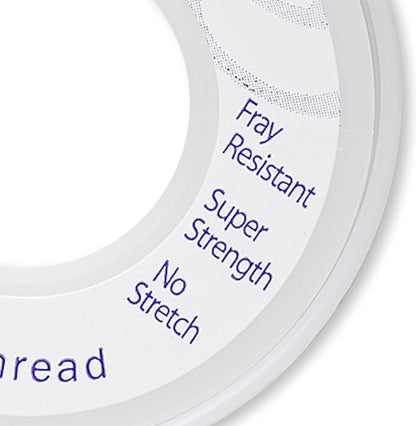 Silkon #1 Lightweight White Beading Thread, Bonded Nylon, 20 Yard Spool