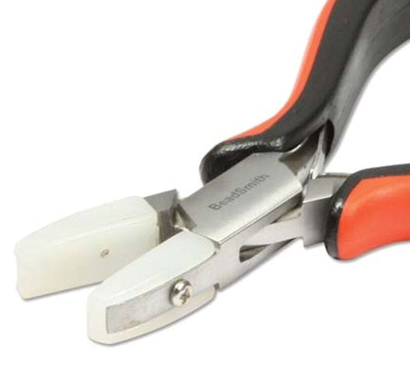 BeadSmith Superfine Ergo Double Nylon Jaw Flat Nose Pliers 5"