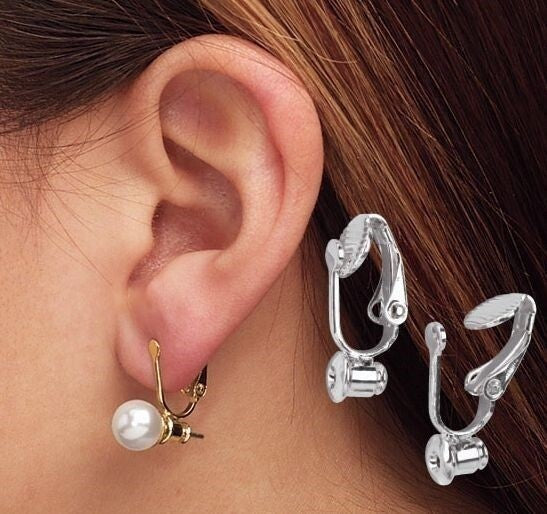 Earring Post to Clip-On Converters, Gold or Silver Plated