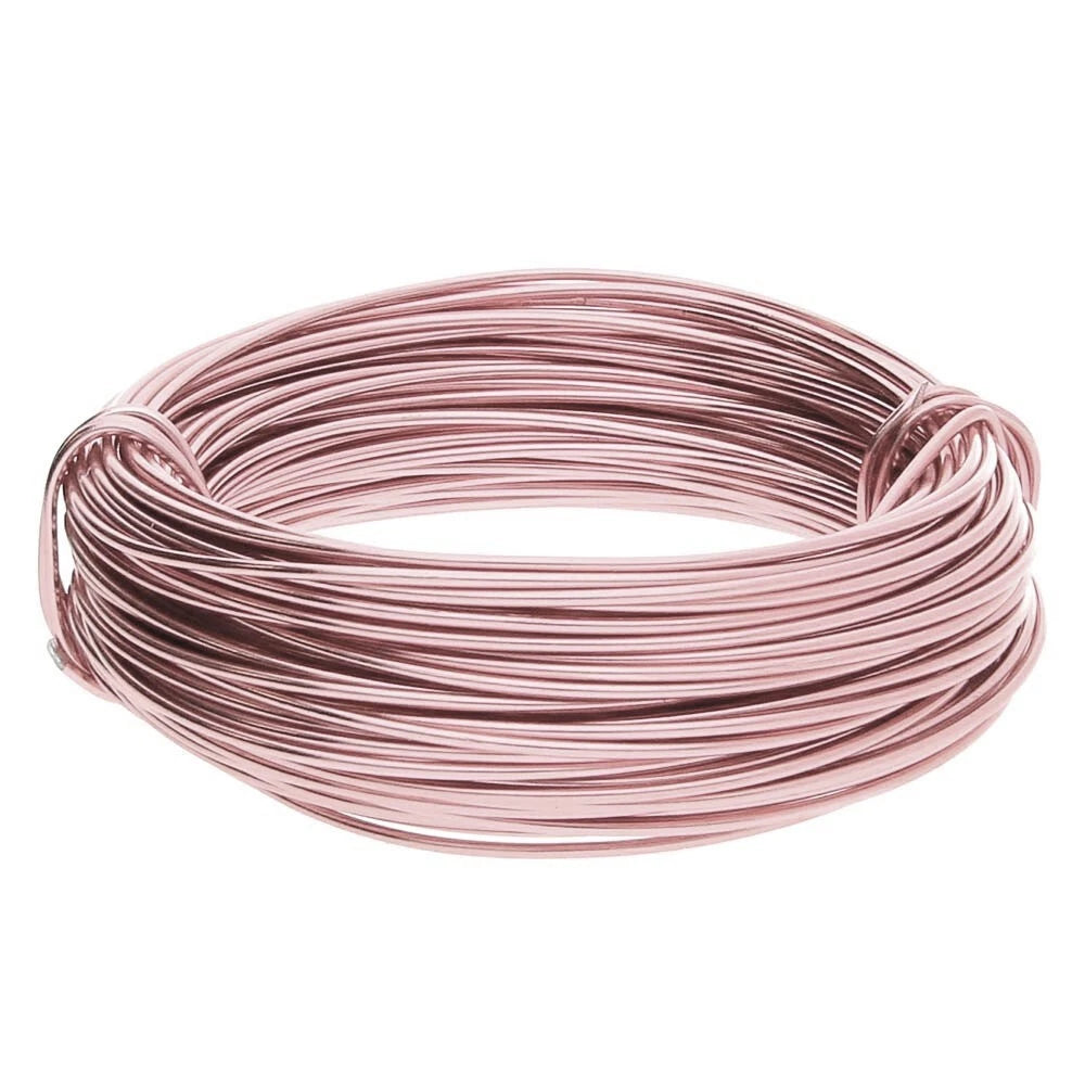 BeadSmith Rose Gold Aluminum Dead Soft Wire, 18 Gauge, 39 Feet