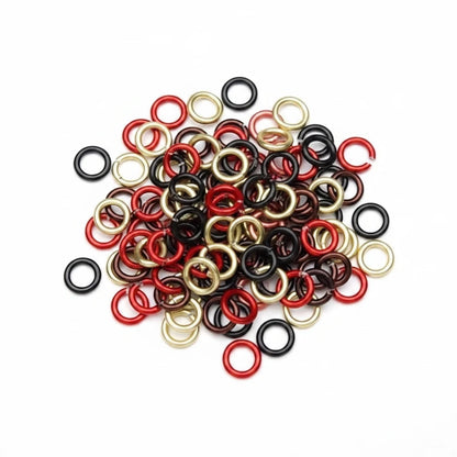 Aluminum Round Jump Rings, Fall Mix, 10mm, 12 Gauge, 96 pcs