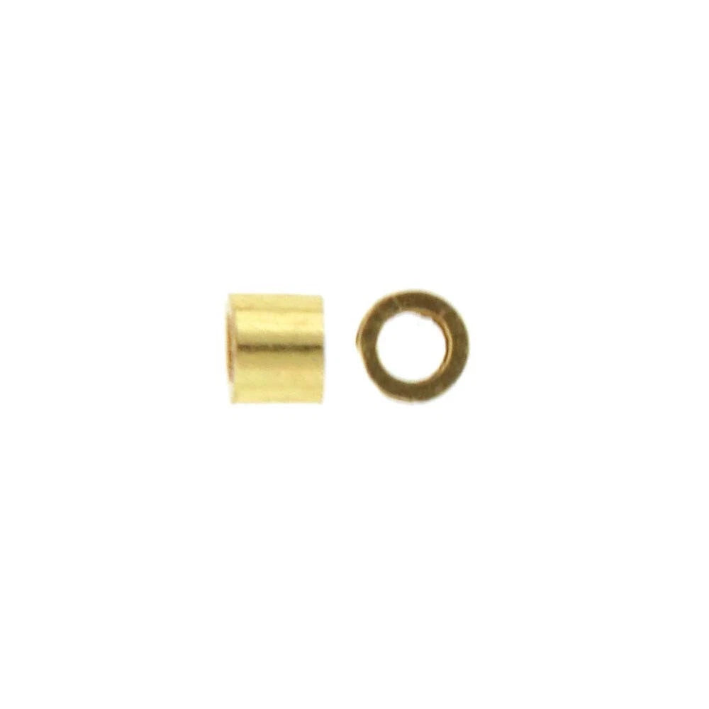 Beadsmith Gold Plated Crimp Tubes, 1.5x1.5mm, 1/2 oz (approx. 800)