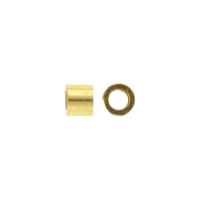 Beadsmith Gold Plated Crimp Tubes, 1.5x1.5mm, 1/2 oz (approx. 800)