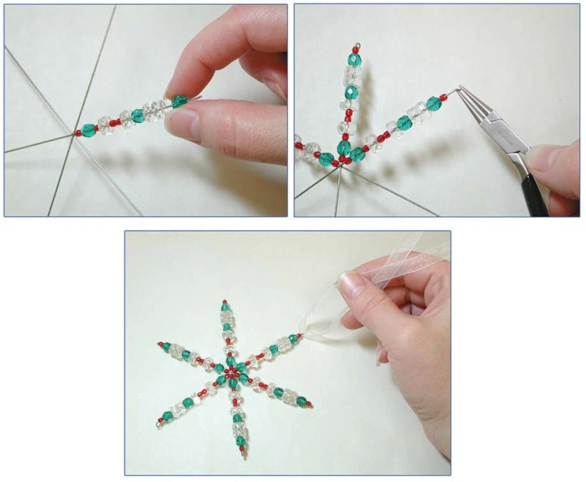 Snowflake Wire Forms, 4-1/2 Inch, 0.8mm, 7 pcs