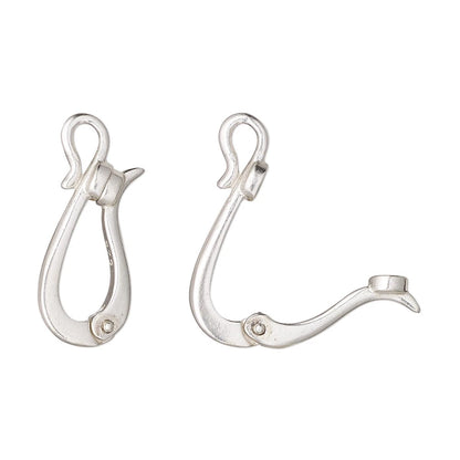 Magnetic Hinged Hook Bail Clasp, Sterling Silver 18x10mm