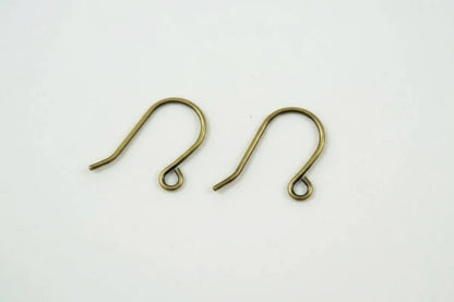 Beadsmith Antiqued Brass Fishhook Ear Wires, 15mm, 24 Gauge, 50 Pairs