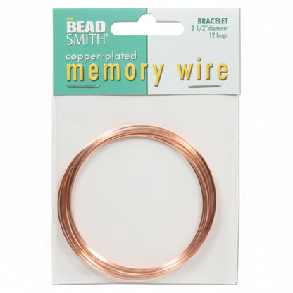 Beadsmith Copper Plated Bracelet Memory Wire 2.5", 12 Loops