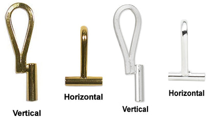 BeadSmith Brass Brooch Pin Converter with Bail, Horizontal or Vertical