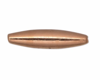 Solid Copper Smooth Oval Beads, 19x4.5mm, 50 pcs