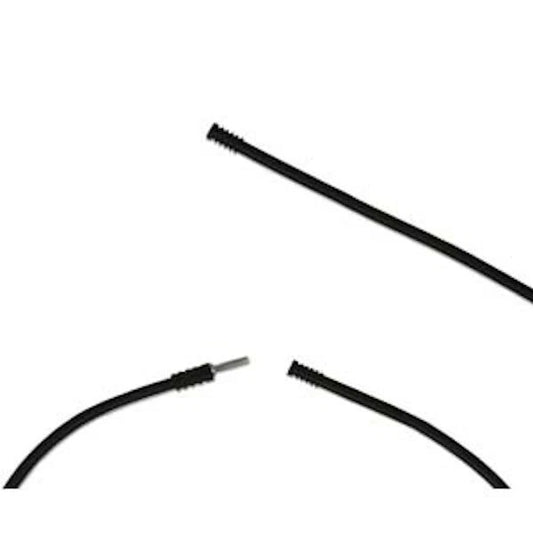 Black Silicone Rubber Cord Necklaces, 18", Set of 20 with Metal Clasp
