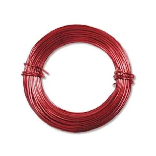 BeadSmith Red Aluminum Dead Soft Wire, 18 Gauge, 39 Feet