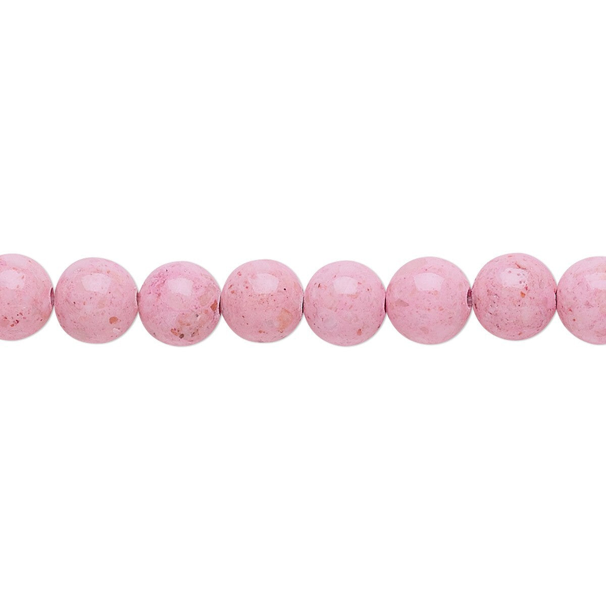 Beads, Pink Riverstone (Dyed) B Grade 6mm Hand-Cut Round, 2 Strands (approx. 134 pcs)