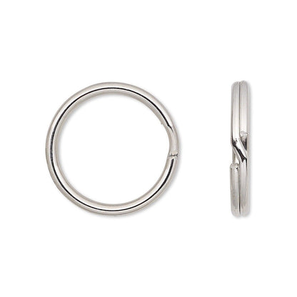 Silver Steel 20mm Round Split Rings Keyrings with 16.6mm Inside Diameter (100 pc)