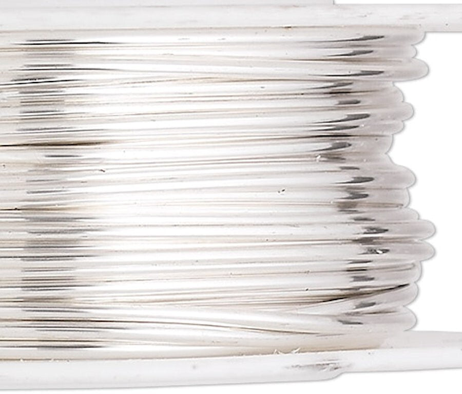 Argentium Sterling Silver 19 Gauge Half Hard Round Wrapping Wire 5 Feet *