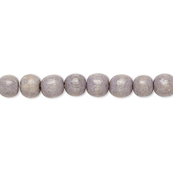 Dyed & Waxed Wood Round Beads 6mm - 2 Strands (approx. 140 pcs)