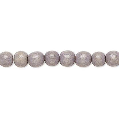 Dyed & Waxed Wood Round Beads 6mm - 2 Strands (approx. 140 pcs)