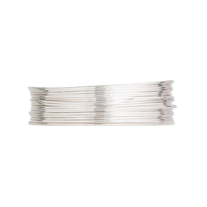 Argentium Sterling Silver Half Hard Round Wire, 24 Gauge, 5 Feet