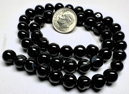 Bead, Black Agate (Dyed) 8mm Round Gemstone Beads 1 Strand(50)