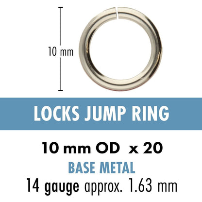BeadSmith Silver Plated JumpLock Jump Rings - 4mm, 8mm, or 10mm