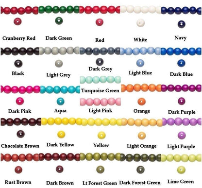 Cheesewood Round Beads, Dyed & Waxed, 11-12mm, 2 Strands, Approx. 70 Beads