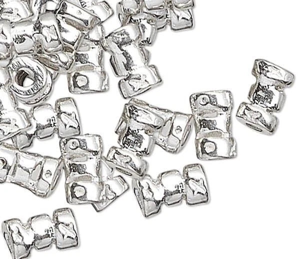 Sterling Silver Crimp Tube Beads, 5x3mm, 10 pcs