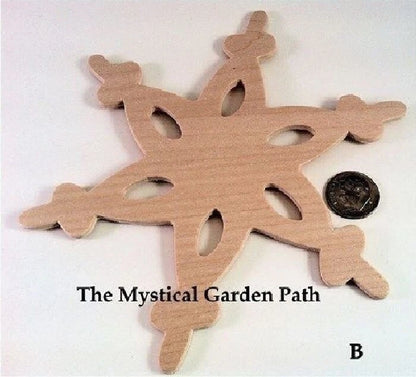 Large Paintable Wooden Snowflake Cutouts, 5-3/8" x 5-3/8", Set of 3
