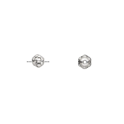 Antiqued Silver Pewter Rondelle Spacer Beads, 5x4mm, 100 pcs