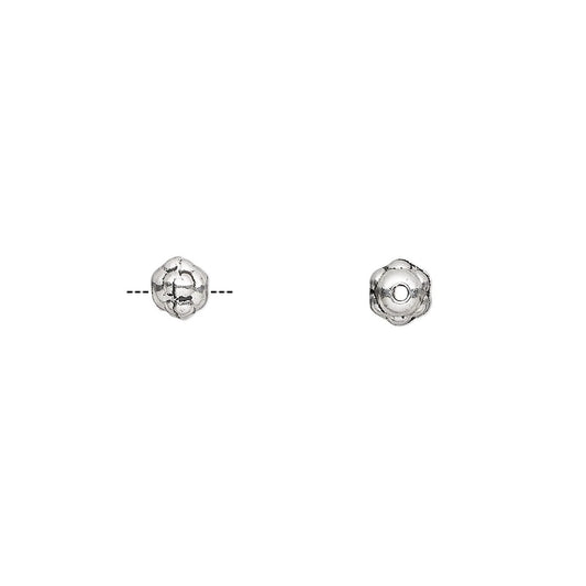 Antiqued Silver Pewter Rondelle Spacer Beads, 5x4mm, 100 pcs