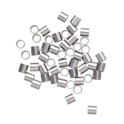 Crimp Tube Beads, Stainless Steel, 3x3mm, 50 pcs