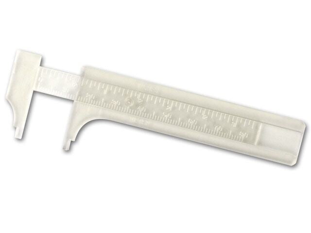 BeadSmith Plastic Sliding Gauge Caliper, mm & Inches