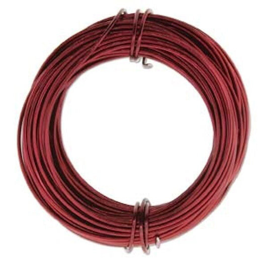 BeadSmith Dead Soft Aluminum Wire 18 Gauge Blood Red 39 Feet