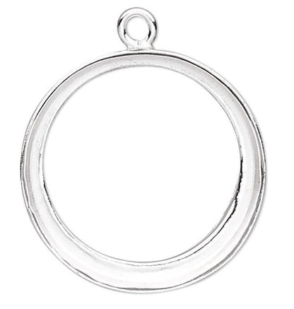 Fine Silver 99.9% Round Open Bezel Cup Drops 8.5mm with 8mm Setting (4 pc)